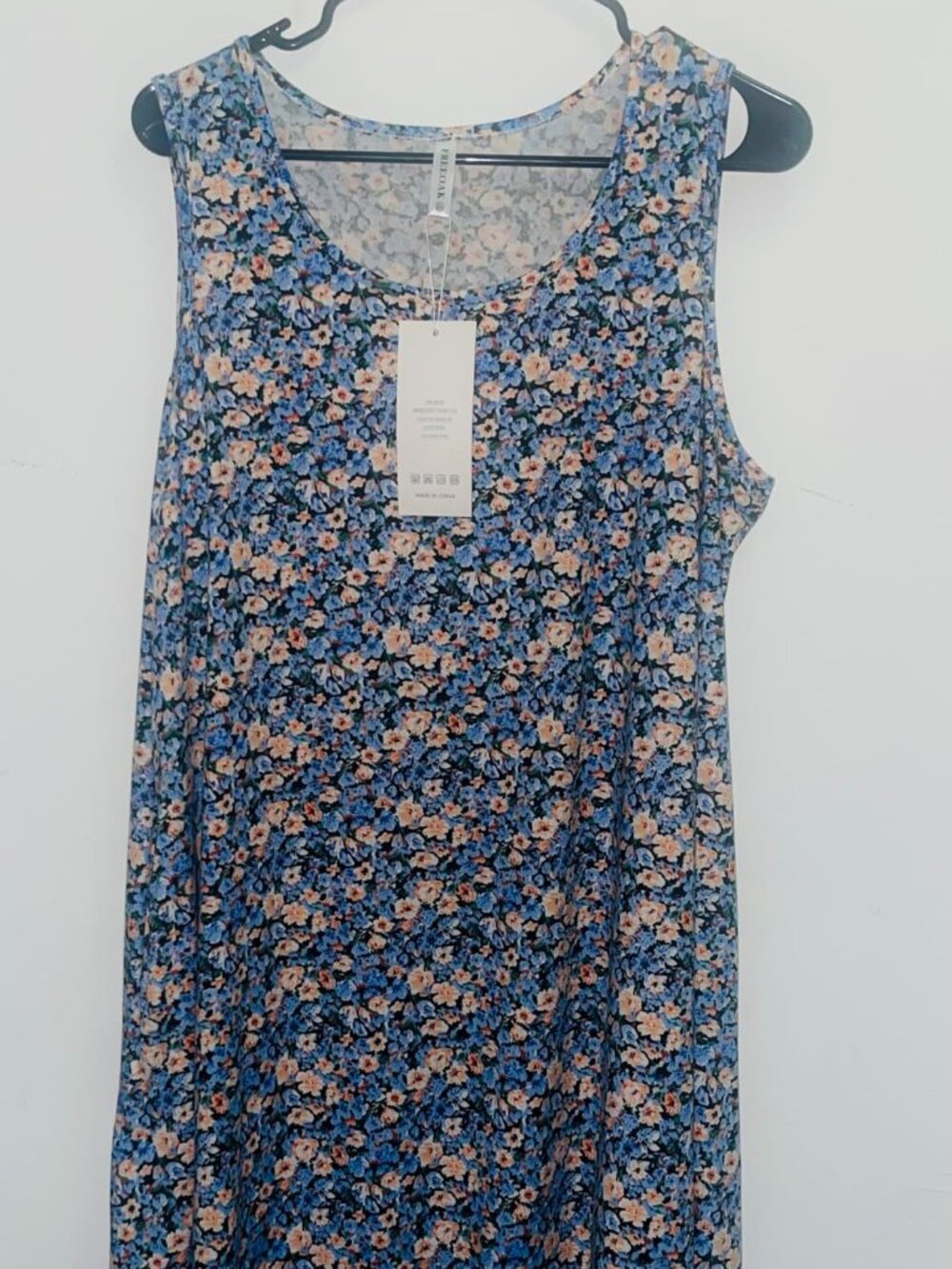 Womens Cute Floral Summer Beach Dress Pockets